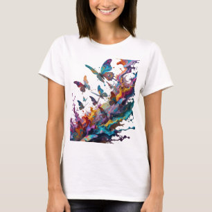 Clean Silver ABSTRACT ART Artistic Motif T-Shirt