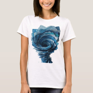 Clean Silver BLUE TORNADO Modern Design T-Shirt
