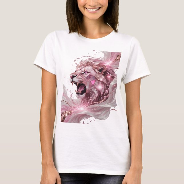 Clean Silver LION KING Graphic Design T-Shirt (Front)