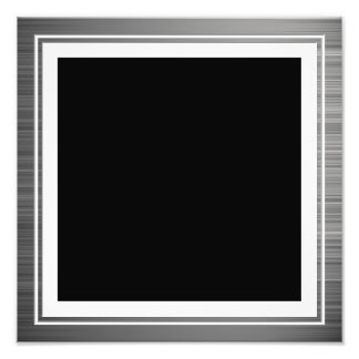 Clean Silver Metallic Edge Border Photo Print