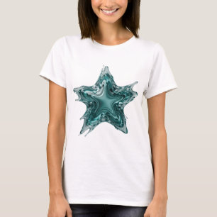 Clean Silver STAR SHAPED WATER SPLASH T-Shirt
