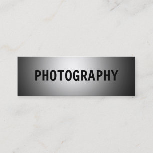 Clean Simple Black Out Photographer Business Card