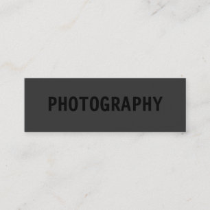 Clean Simple Black Out Photographer Business Card