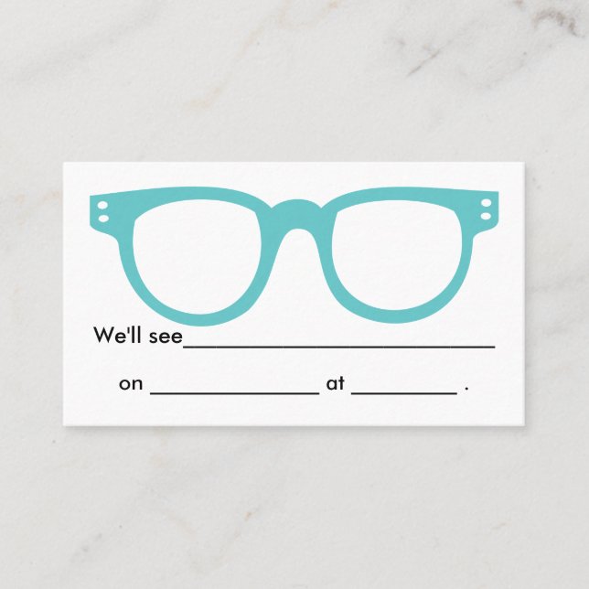 Clean & Simple Eye Doctor Appointment Card (Front)
