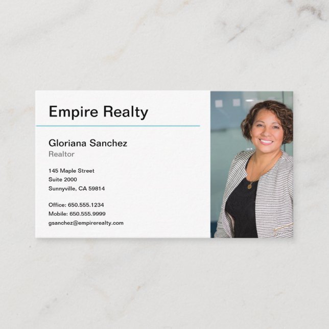 Clean, Simple Line Business Card for Realtors (Front)