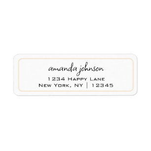 Clean Simple Minimal Informal Casual Cream Label