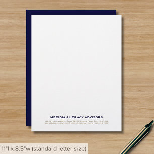 Clean Simple Modern Minimalist Business Custom Letterhead