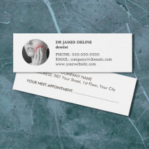 Clean Simple White Dentist Appointment Card