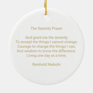 Clean & sober custom recovery prayer message ceramic tree decoration