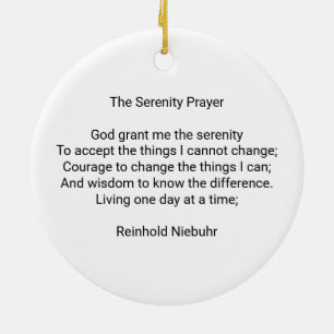 Clean & sober white custom recovery prayer message ceramic tree decoration