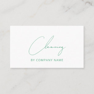 Clean Stylish House Cleaning Service Business Card