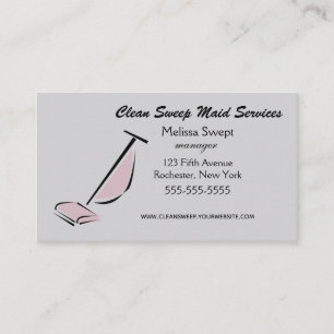 Clean Sweep Maid Services Business Card