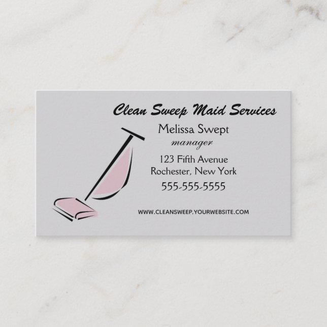 Clean Sweep Maid Services Business Card (Front)