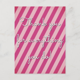 Clean "Thank you for everything you do!" Postcard