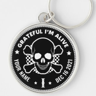 Clean Time Anniversary Gift with Skull Key Ring