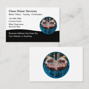 Clean Water Filtration Purification Systems Business Card