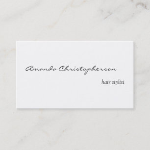 Clean White Hair Stylist Attractive Business Card