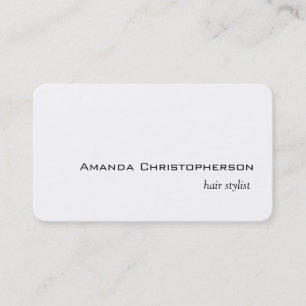 Clean White Hair Stylist Rounded Business Card