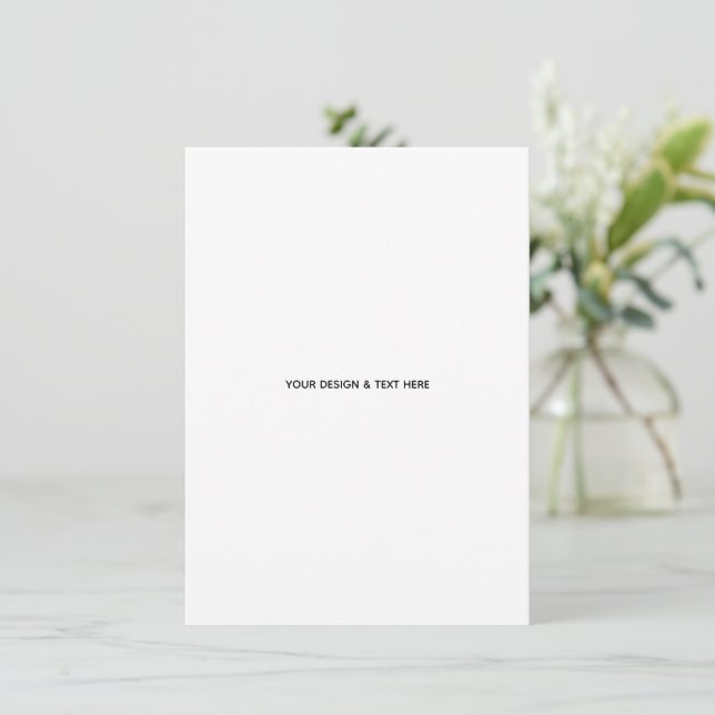 Clean White Minimalist Proposal Thank You Card (Standing Front)