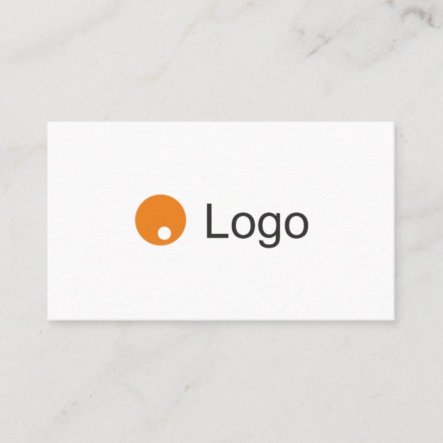 Clean white Modern Template Business Card (Front)
