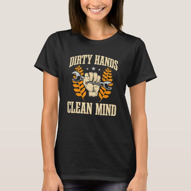 Clean Work Hard Work Pride Working Class T-Shirt (Front)