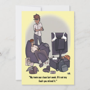 Clean Your Room Flat Card