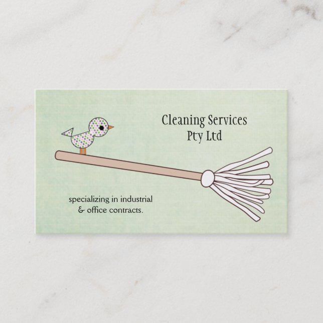 Cleaner Cleaning Service Business Profile Card (Front)