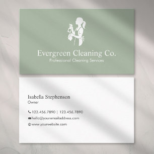 Cleaner House Cleaning Service Professional Modern Business Card