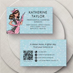 Cleaner House Office Maid Service Business Card