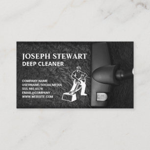Cleaner Logo Deep Carpet Cleaning Business Card