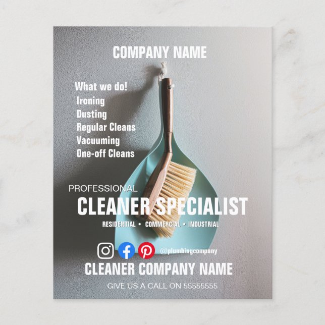 CLEANER SPECIALIST cleaning home helper Flyer (Front)
