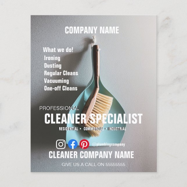 CLEANER SPECIALIST cleaning home helper Flyer (Front)