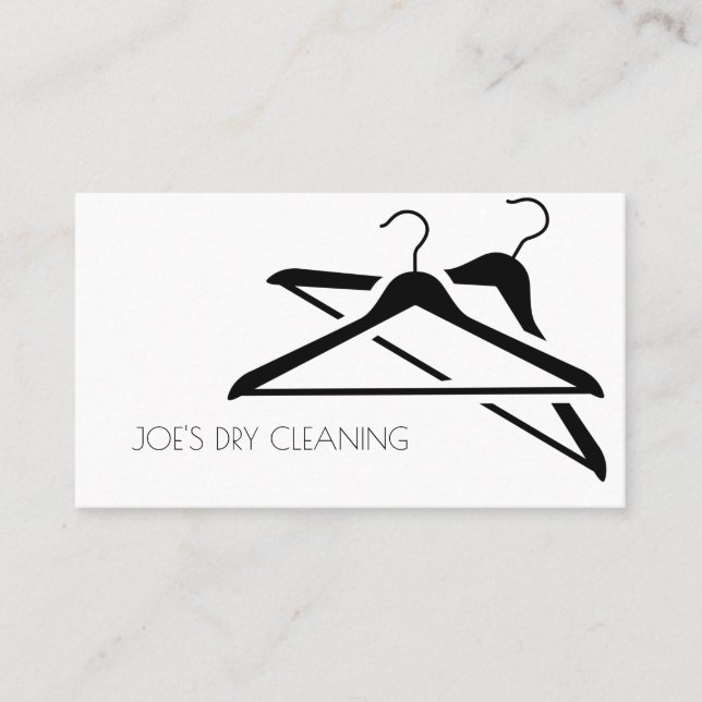Cleaners Dry Cleaning Business Card Template (Front)