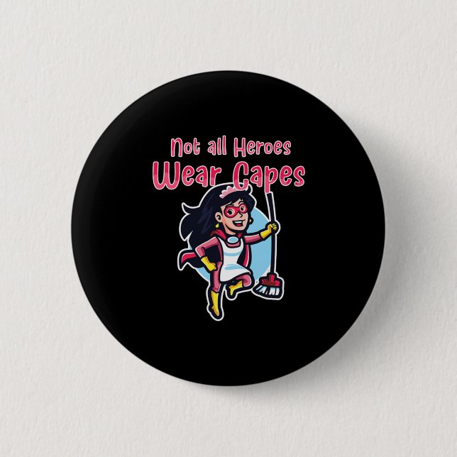 Cleaners Janitor Cleaning Service Janitors Gift 6 Cm Round Badge (Front)