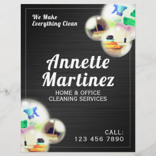 Cleaning bubbles professional flyer