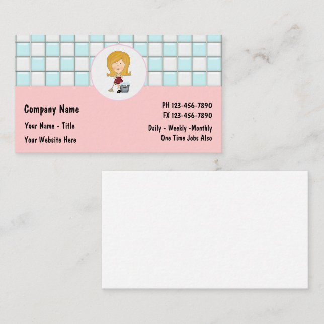 Cleaning Business Cards (Front/Back)