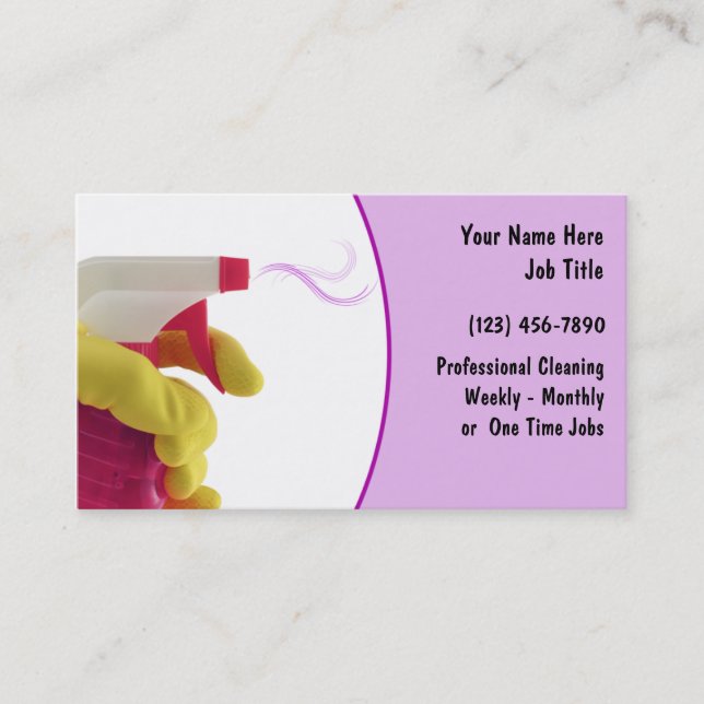 Cleaning Business Cards (Front)