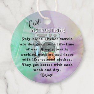 Cleaning Care Washing Instructions Favour Tags