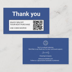 Cleaning Company Custom Logo Cleaning Service Discount Card