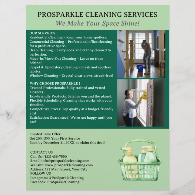 Cleaning Company  Flyer (Front)