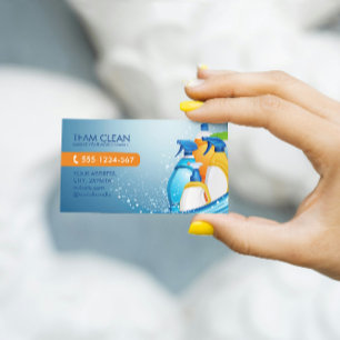  Cleaning Company  Professional  QR Code Business Card