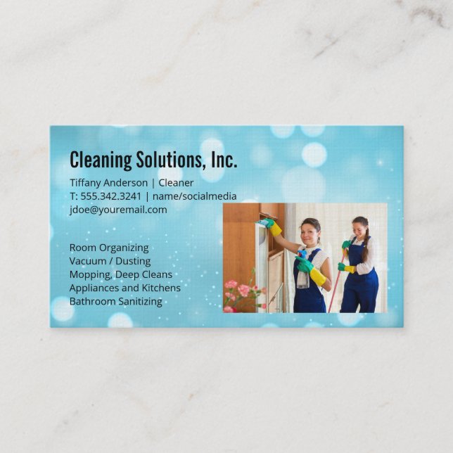 Cleaning Crew | House Keepers Business Card (Front)