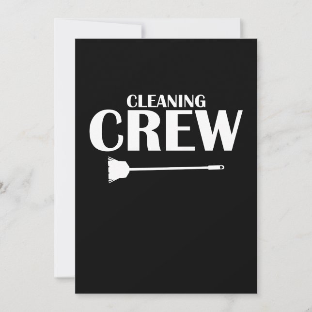 Cleaning Crew Housekeeper Housekeeping Cleaner Gra Thank You Card (Front)