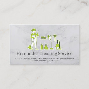 Cleaning Home Care Home Services Blue Collar Business Card