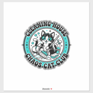 Cleaning House Chaos Cat Pet Lover Shirt Art - Cle