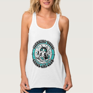 Cleaning House Chaos Cat Pet Lover Shirt Art - Cle