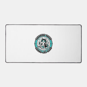 Cleaning House Chaos Cat Pet Lover Shirt Art - Cle Desk Mat