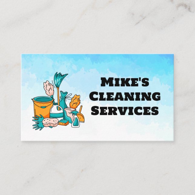 Cleaning House Services Tools | Maids  Business Card (Front)