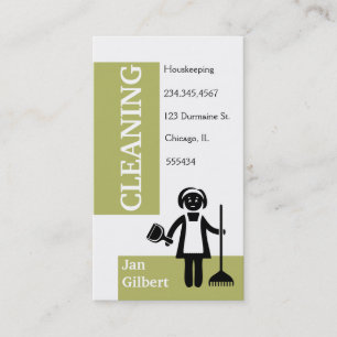 Cleaning Housekeeping Business Card