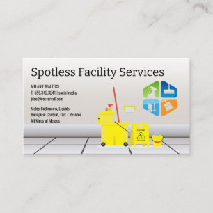 Cleaning Icons   House Keeping Business Card